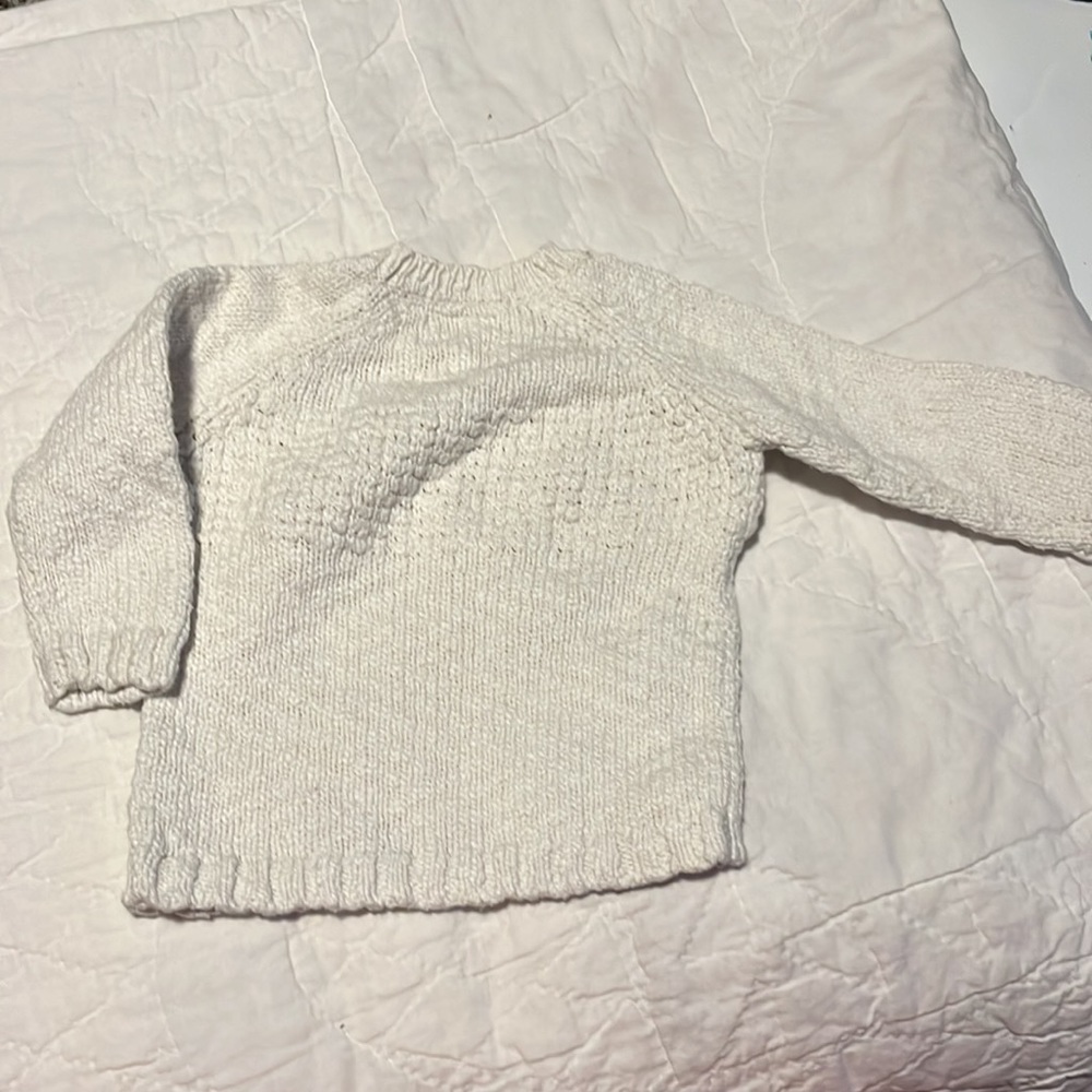 Zara boys white cotton knit sweater size 12/18 months - Picture 2 of 3
